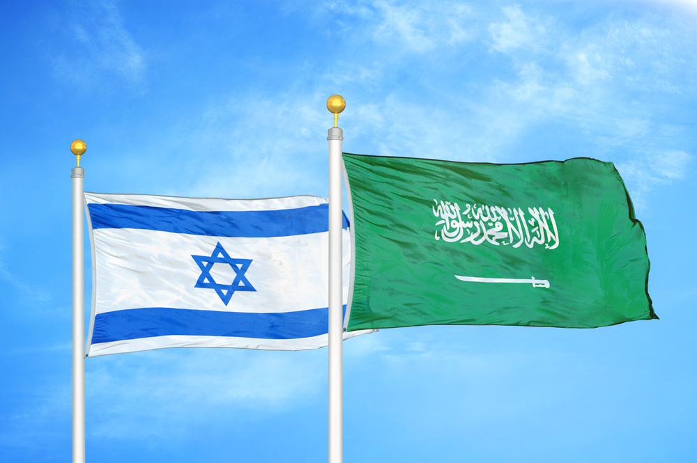 דגל ישראל ודגל סעודיה