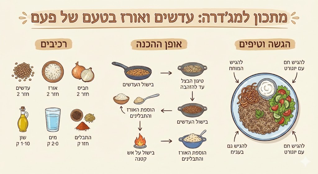 מג׳דרה מתכון