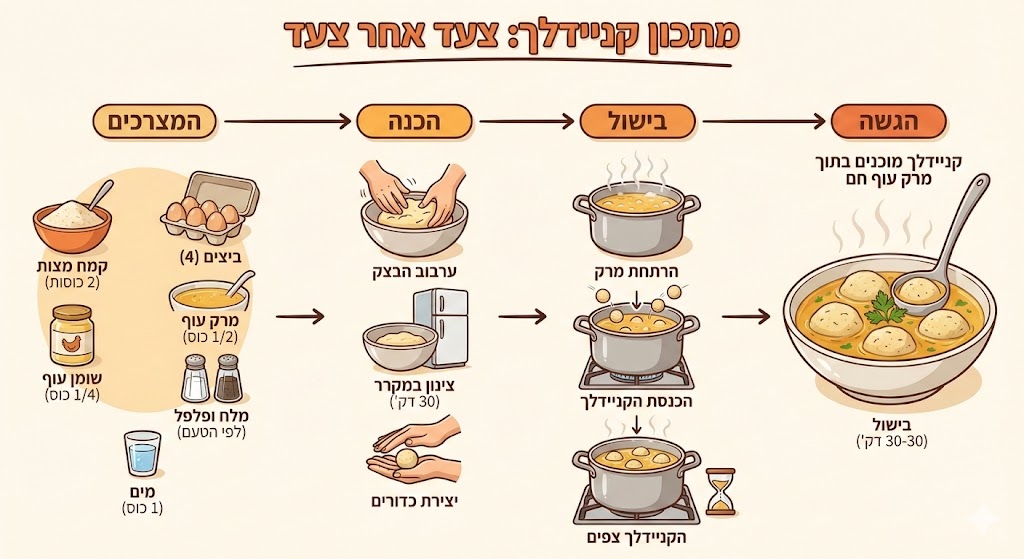 קניידלך מתכון