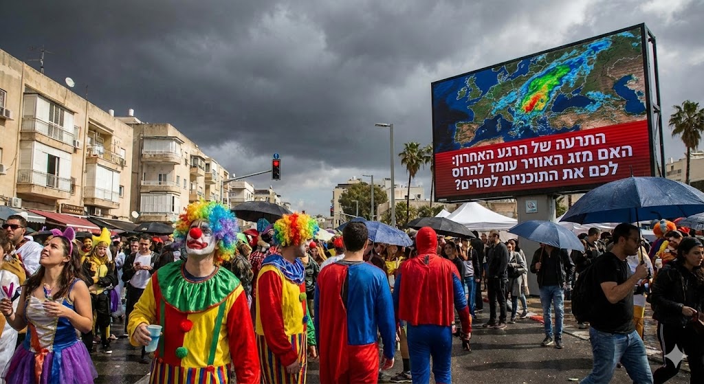 התרעה של הרגע האחרון: האם מזג האוויר עומד להרוס לכם את התוכניות לפורים
