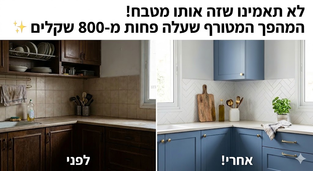 לא תאמינו שזה אותו מטבח