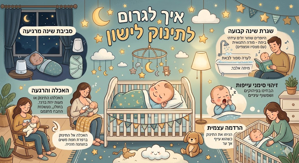 איך לגרום לתינוק לישון