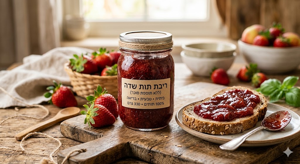 ריבת תותים ללא סוכר